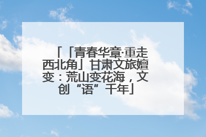 「青春华章·重走西北角」甘肃文旅嬗变：荒山变花海，文创“语”千年