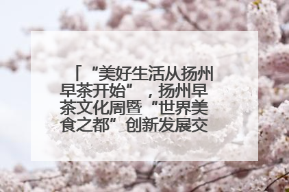 “美好生活从扬州早茶开始”，扬州早茶文化周暨“世界美食之都”创新发展交流活动启幕