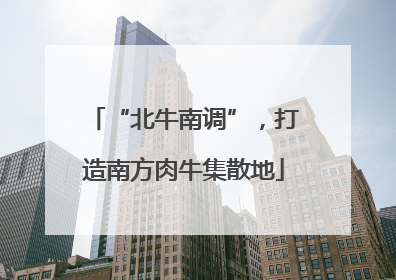 “北牛南调”，打造南方肉牛集散地