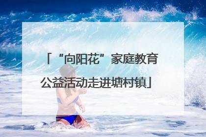 “向阳花”家庭教育公益活动走进塘村镇