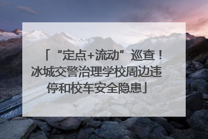 “定点+流动”巡查！冰城交警治理学校周边违停和校车安全隐患