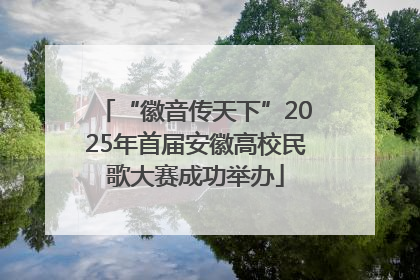 “徽音传天下”2025年首届安徽高校民歌大赛成功举办