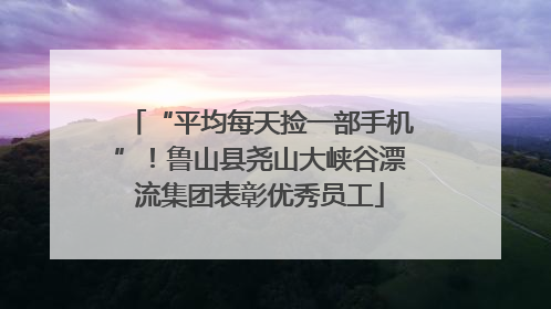 “平均每天捡一部手机”！鲁山县尧山大峡谷漂流集团表彰优秀员工