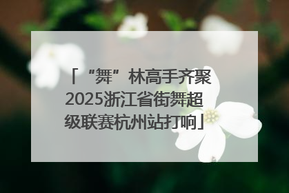 “舞”林高手齐聚 2025浙江省街舞超级联赛杭州站打响