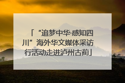 “追梦中华·感知四川”海外华文媒体采访行活动走进泸州古蔺