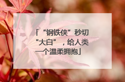 “钢铁侠”秒切“大白”，给人类一个温柔拥抱
