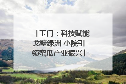 玉门：科技赋能戈壁绿洲 小院引领蜜瓜产业振兴