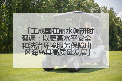 王成国在丽水调研时强调：以更高水平安全和法治环境服务保障山区海岛县高质量发展