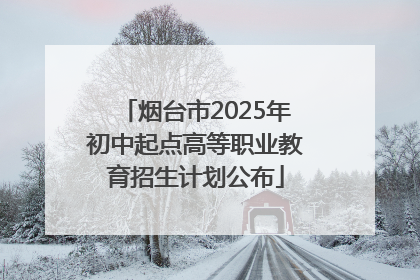 烟台市2025年初中起点高等职业教育招生计划公布
