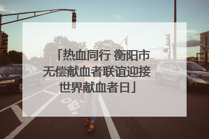 热血同行 衡阳市无偿献血者联谊迎接世界献血者日