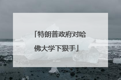 特朗普政府对哈佛大学下狠手