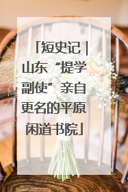 短史记｜山东“提学副使”亲自更名的平原闲道书院