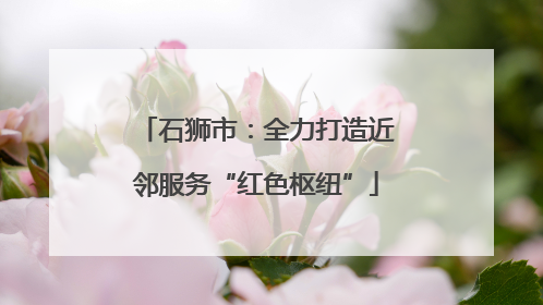 石狮市：全力打造近邻服务“红色枢纽”