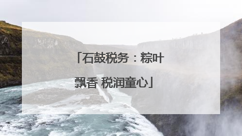 石鼓税务：粽叶飘香 税润童心