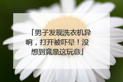 男子发现洗衣机异响，打开被吓晕！没想到竟是这玩意
