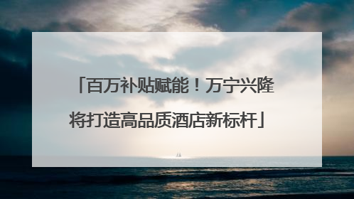 百万补贴赋能！万宁兴隆将打造高品质酒店新标杆