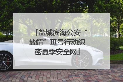 盐城滨海公安“盐靖”Ⅲ号行动织密夏季安全网