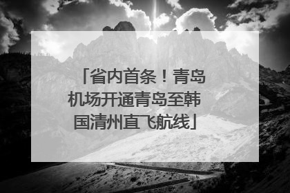省内首条！青岛机场开通青岛至韩国清州直飞航线