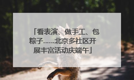 看表演、做手工、包粽子……北京多社区开展丰富活动庆端午