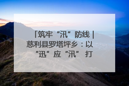 筑牢“汛”防线｜慈利县罗塔坪乡：以“迅”应“汛” 打赢暴雨防御战