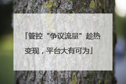 管控“争议流量”趁热变现，平台大有可为
