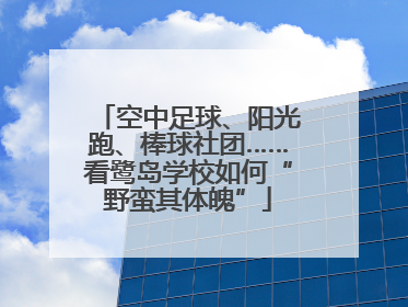 空中足球、阳光跑、棒球社团……看鹭岛学校如何“野蛮其体魄”