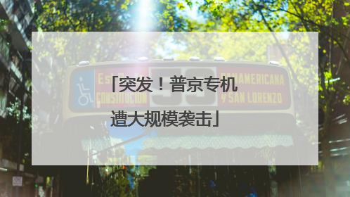 突发！普京专机遭大规模袭击