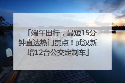 端午出行，最短15分钟直达热门景点！武汉新增12台公交定制车
