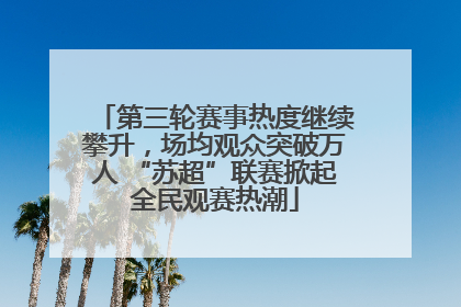 第三轮赛事热度继续攀升，场均观众突破万人 “苏超”联赛掀起全民观赛热潮