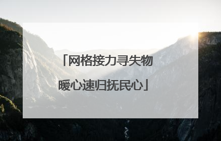 网格接力寻失物 暖心速归抚民心