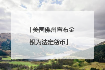 美国佛州宣布金银为法定货币