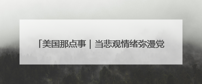 美国那点事｜当悲观情绪弥漫党内，民主党该如何拯救自己？