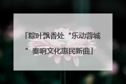 粽叶飘香处“乐动蓉城”奏响文化惠民新曲