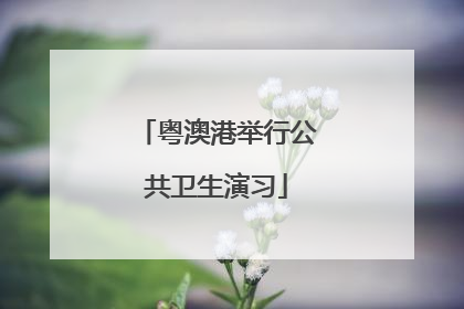 粤澳港举行公共卫生演习