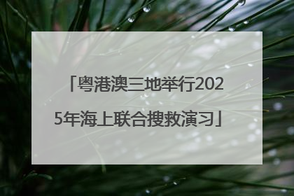 粤港澳三地举行2025年海上联合搜救演习