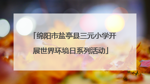 绵阳市盐亭县三元小学开展世界环境日系列活动