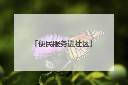 便民服务进社区