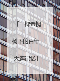 一棵老槐树下的百年大连记忆