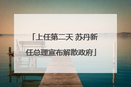 上任第二天 苏丹新任总理宣布解散政府