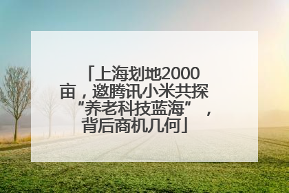 上海划地2000亩，邀腾讯小米共探“养老科技蓝海”，背后商机几何