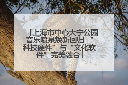 上海市中心大宁公园音乐喷泉焕新回归 “科技硬件”与“文化软件”完美融合