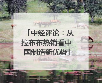 中经评论：从拉布布热销看中国制造新优势