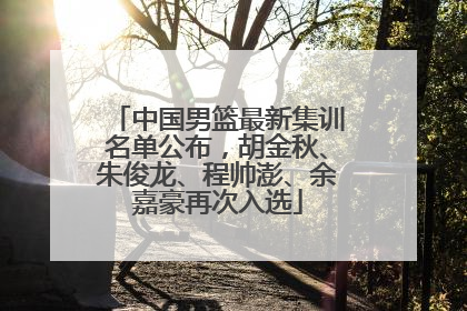 中国男篮最新集训名单公布，胡金秋、朱俊龙、程帅澎、余嘉豪再次入选
