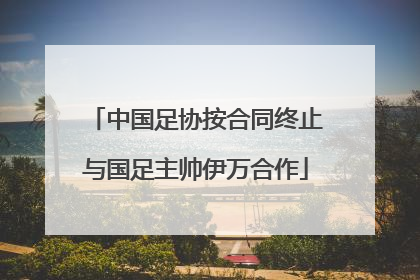 中国足协按合同终止与国足主帅伊万合作