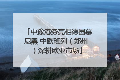 中豫港务亮相德国慕尼黑 中欧班列（郑州）深耕欧亚市场