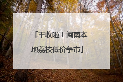 丰收啦！闽南本地荔枝低价争市