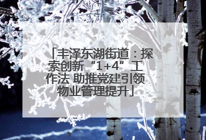 丰泽东湖街道：探索创新“1+4”工作法 助推党建引领物业管理提升