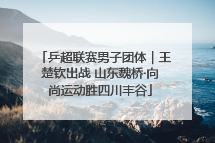乒超联赛男子团体｜王楚钦出战 山东魏桥·向尚运动胜四川丰谷