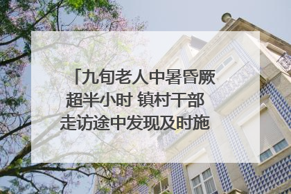 九旬老人中暑昏厥超半小时 镇村干部走访途中发现及时施救｜看见正能量