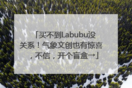 买不到Labubu没关系！气象文创也有惊喜，不信，开个盲盒→